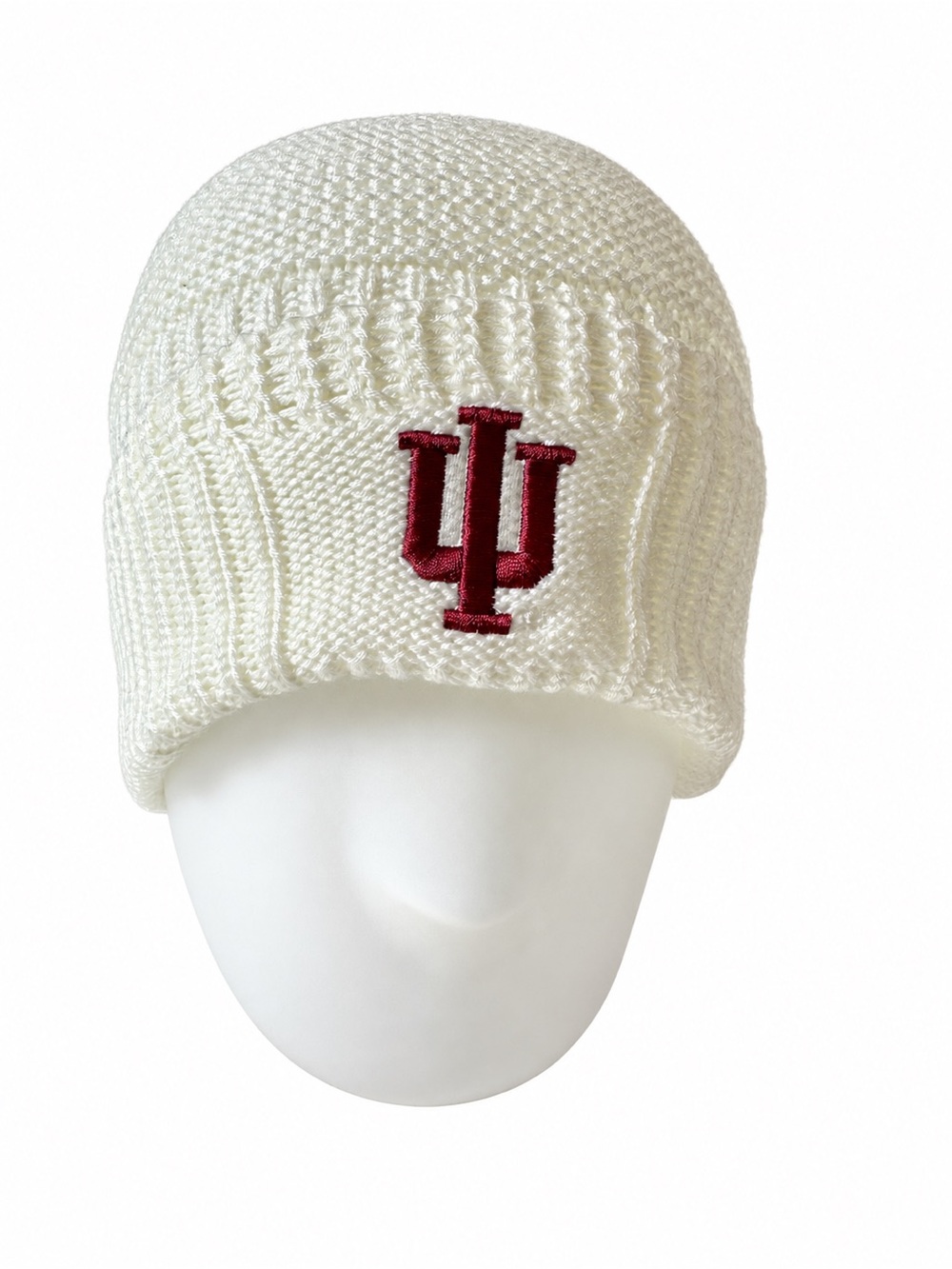 Adidas Indiana Hoosiers IU Team Issued Zero Dye Knit Beanie Hat White One Size